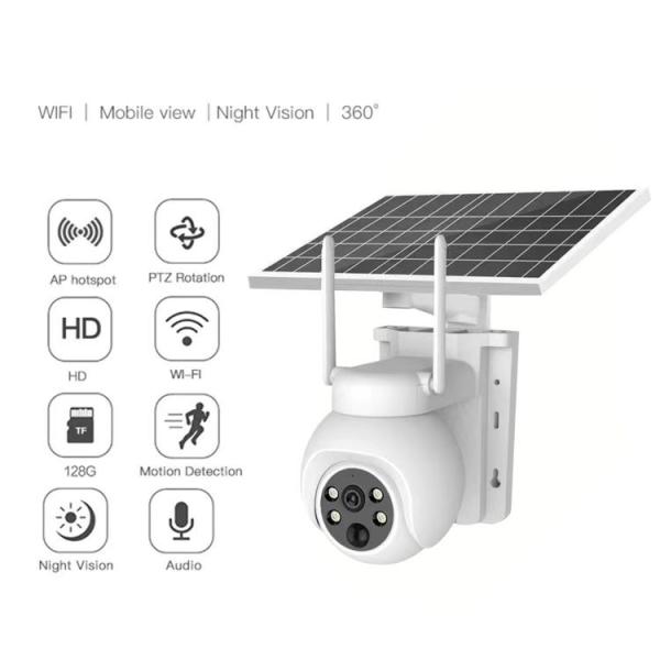 Quality PIR Human Tracking Outdoor 1080P Solar Camera IP65 Waterproof High Definition for sale