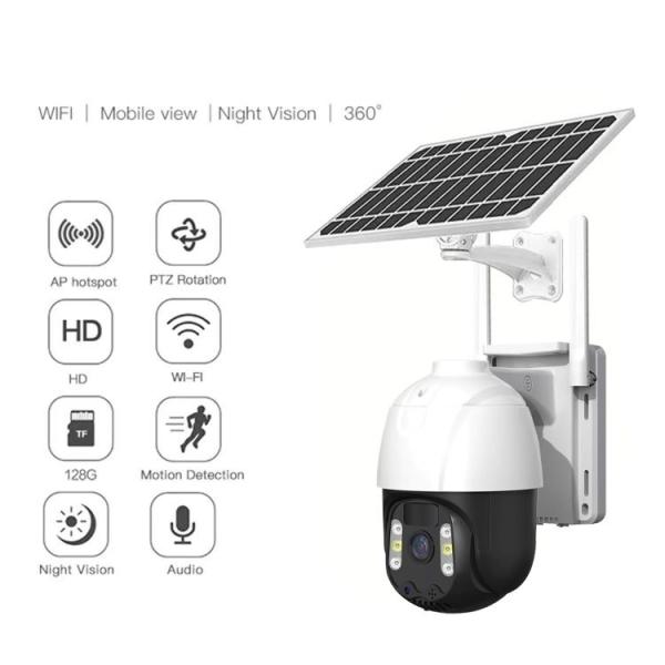 Quality Two Way Audio 2MP Solar Floodlight Security Camera With X3 Digital Zoom for sale