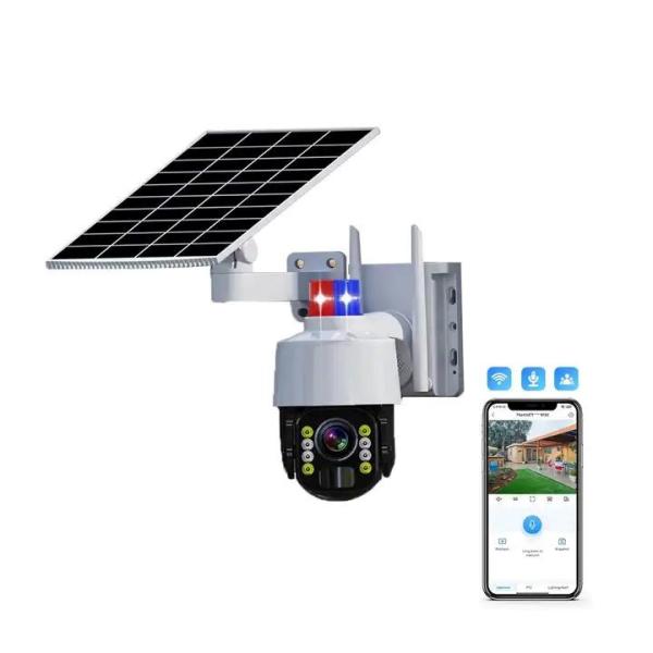 Quality 2MP Exterior Solar Security Cameras IP66 Waterproof Solar Powered PTZ Camera for sale