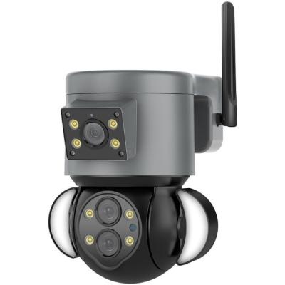 중국 트리플 렌즈 와이파이 보안 카메라 HD 8MP 컬러 나이트 비전 외관 방수 판매용