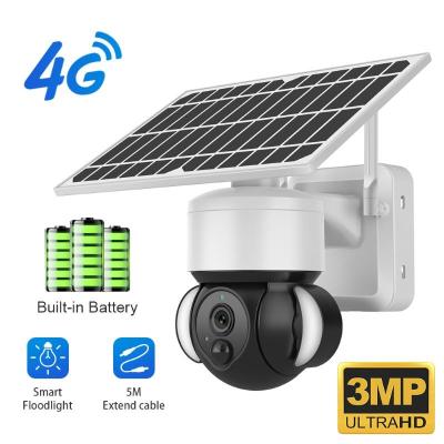 China HD PTZ Cellular Solar Camera 3MP PIR Human Detection WIFI 4G Optional for sale