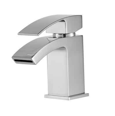China Single Handle Brass Bathroom Mixer Tap Chrome Finish T8322W for sale