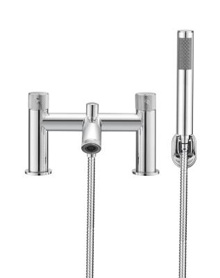 China Double Handle Bath Shower Faucet luxurious polished chrome finish T9681 for sale