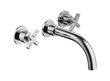 China Bathrooms Concealed Wash Basin Mixer Chrome Polished Brass for sale