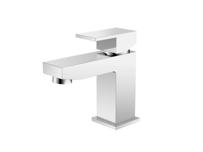 China 0.5 Bar Basin Mixer Tap Faucet Chrome Finish Brass T8532MW for sale