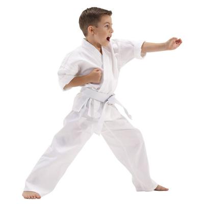 China White Color Light Weight Kids Karate Uniforms for sale kids karate gi	student karate uniform for sale