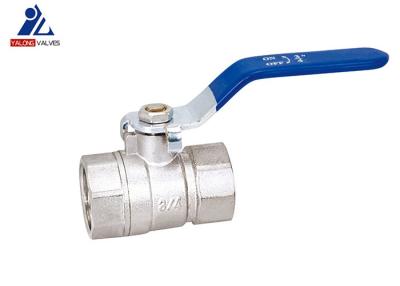 China 1/4 Inch to 4 Inch 200WOG Steel Handle Nickel Plated Brass Ball Valves for sale