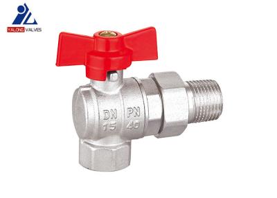 China ISO9001 Male X Female Angle Ball Valve Revolve Pipe DN15 for sale