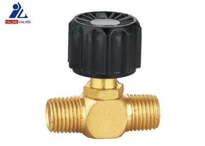 China Male X Male NPT Forged Brass Gas Valve Needle 1.0MPa Copper Water for sale