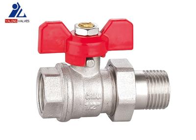 China ISO228 Water Ball Valve Gas BSP Male Chrome Plated Nut for sale