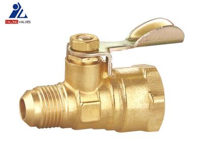 China PTFE Brass Gas Valve Natural Color DN10 Brass Gas Ball Valve for sale