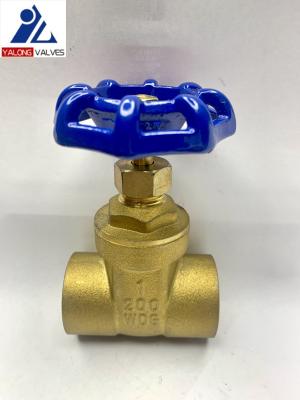 China 200WOG USA Type Soldering Brass Gate Valve For Water for sale