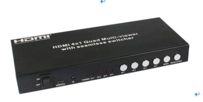 China 4 Input 1 Output Hd Video HDMI Seamless Switcher Scaler / Seamless Matrix Switcher for sale