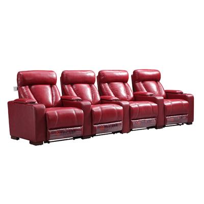 China Reclining Home Theater VIP Cinema Sofa Theater Furniture Reclining Seats Back Leather Private Theater Chair for sale