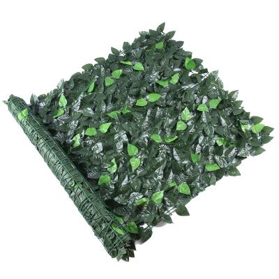 China Wholesale Easily Assembled 1x3 or 1.5x3m Artificial Ivy Leaves Fence Panels Screen Green Wall Privacy Home Decorative Plants for sale