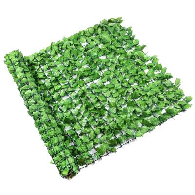 China Easily Assembled Home Decoration Green Ivy Hedge Artificial Hedge Leaf Fence for sale
