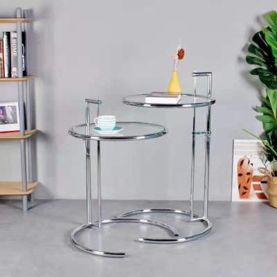 China 19.7in Glass Top Nesting Coffee Tables Tempered Transparent for sale