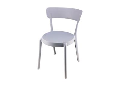 China 50cm White Plastic Dining Chairs PP Polypropylene Scratch Resistant for sale