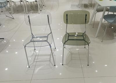 China Resin Clear Acrylic Dining Chairs Less Bubbles Plastic Wedding Chair for sale