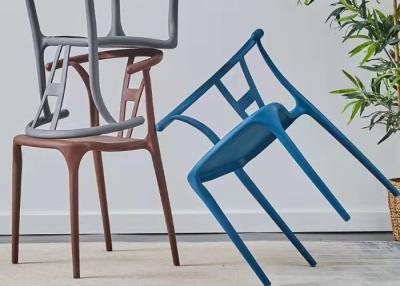 China 75cm 40cm PP Plastic Polypropylene Dining Chairs Scandinavian Design for sale