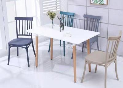 China 90cm 45cm Coloured Plastic Dining Chairs 250kg Loading for sale
