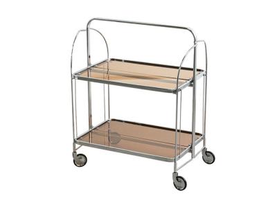 China Transparent Deluxe Foldable Push Cart Movable Bar 2 Layer for sale