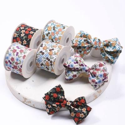 China Personalized Eco Friendly 25mm Branded Fabric Tape Roll OEM/ODM Service Printed Pattern Ribbon for sale