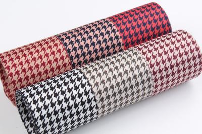 China 40mm Double Face Polyester Hound Stooth Ribbon for Ribbon Bow Making and Garment Decoration for sale