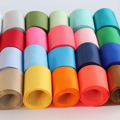 China RPET Recycled Polyester Grosgrain Ribbon By The Yard GRS Certificate for sale