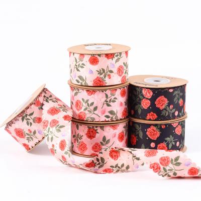 China 2.5cm-4cm Polyester Ribbon Double Face Weave Edge Packing Ribbon for sale