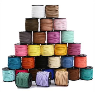 China Suede Leather Velvet Wired Ribbon 3mm Double Sided Velvet Ribbon for sale