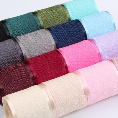 China Korea Polyester Cotton Velvet Ribbon 10mm-40mm Green Velvet Wired Ribbon for sale