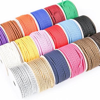 China DIY Craft 2 Braided Rope 5mm Black Double Braided Nylon Rope for sale