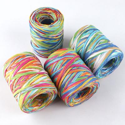 China Cuerdas de papel artesanal Diy Raffia 100m Cuerdas de papel trenzadas de Navidad en venta