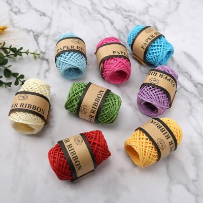 China Colored 2mm Paper Rope 10m Eco Friendly DIY Craft Paper Rope for sale