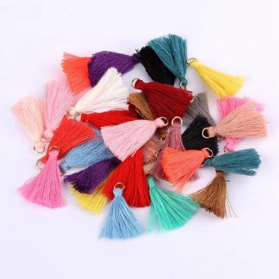 China Colorful Cotton Tassel 3cm Garment Decoration Cotton Thread Tassels for sale
