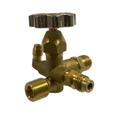 China 80MM OEM 5 Way Brass Valve CNC Machining Components For Pipe Connector for sale