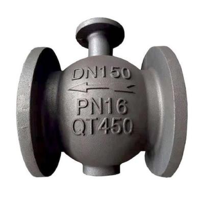 China QT450 Ductile Iron Casting Valve Body Components Of Sand Casting For Piping Fittings for sale