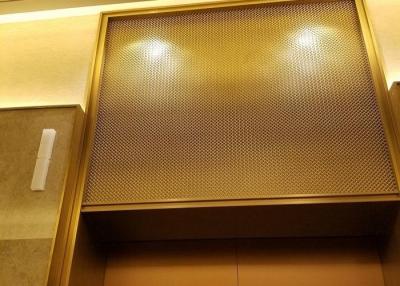 China Golden Ss 304 Ornamental Wire Mesh For Elevators Hall Lobby for sale