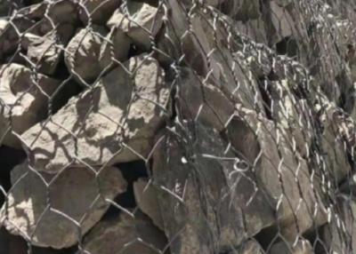 China Gray PVC Coated 2.8mm Wire Diameter Hexagonal Mesh Gabion Box for River Course Protection for sale