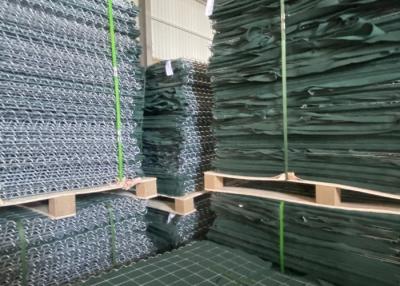 China 5.0mm Mesh Wire Panel Military Barrier With 300g/m2 Geotextile Fabric Weight for sale