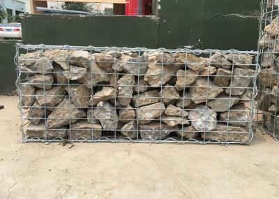 China Galfan Coated Gabion Wire Mesh Panels Interior Gabion Designs Silver Color for sale