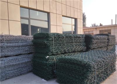 China Constructure PVC beschichtete Gabions-Kasten/überzogene Maschendraht-Plastikkörbe zu verkaufen