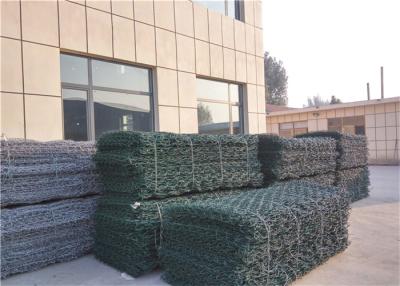 China Durable PVC Coated Wire Mesh / Stone Basket Retaining Walls Long Life Span for sale