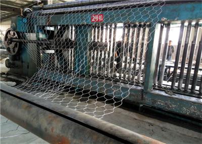 China Silver Metal Gabion Wire Mesh / Hexagonal Double Twisted Wire Mesh Rolls for sale