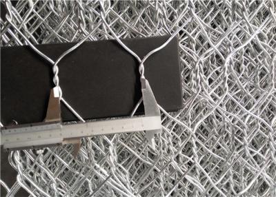 China Da rede de arame de pedra da gaiola da arquitetura aço revestido corrosivo de Galfan anti à venda