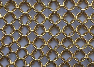 China Malla de cobre amarillo durable del anillo del metal diámetro de alambre de 0,7 - 3 milímetros de alta resistencia en venta