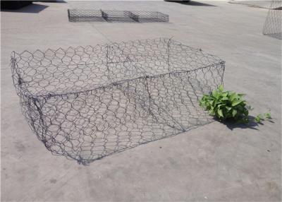 China Double - Twisted Hexagonal Gabion Mesh PVC Coated Wire Stone Gabion Cages for sale