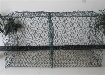 China Green PVC Coated Gabion Mesh Basket For River Bank Protection for sale