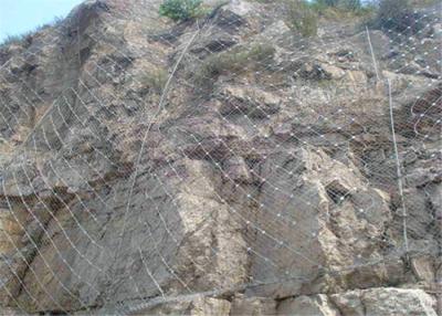 China Hot Dip Galvanized Flexible Rockfall Protection Netting PVC Coated Diamond Hole Shape for sale